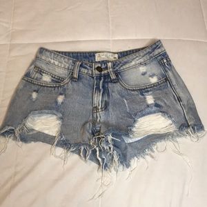 Denim jean shorts
